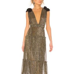 Sabina Musayev Ray Dress in Gold